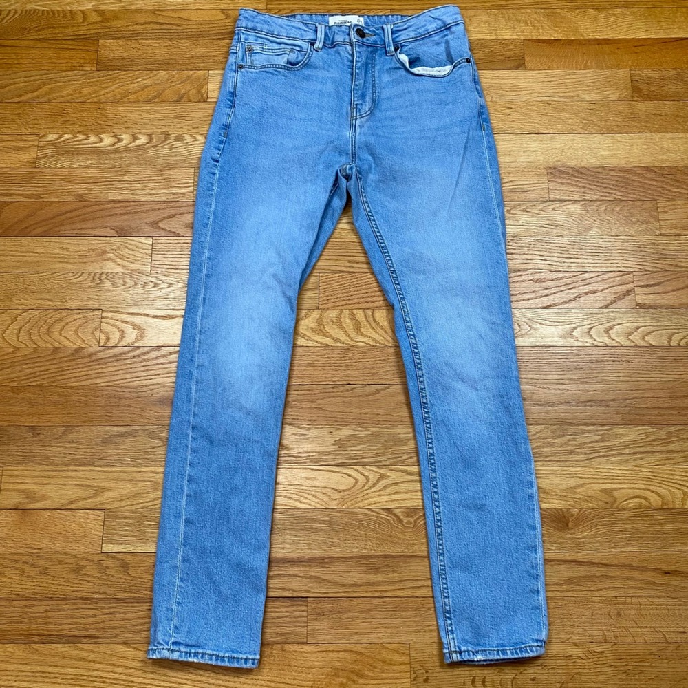 Pull&Bear‎ Straight Leg Jeans Mens 31 Light Wash Denim Casual Streetwear Basic